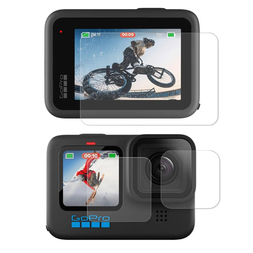 ENKAY HAT PRINCE HD Clear Tempered Glass Screen Protector + Tempered Glass Lens Protector + Tempered Glass Front LCD Display Film for GoPro Hero 10 - 1