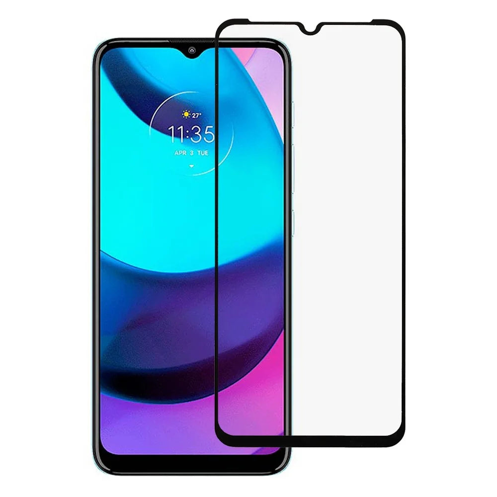 Anti-Explosion HD Full Glue Slim Full Covering Silk Printing Tempered Glass Screen Protector for Motorola Moto E20 - 1