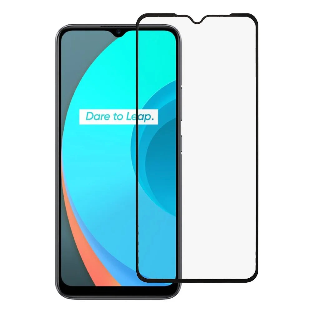Anti-Drop Full Glue HD Full Coverage Silk Printing Anti-Explosion Slim Tempered Glass Screen Protector for Realme C11 (2021) - 1