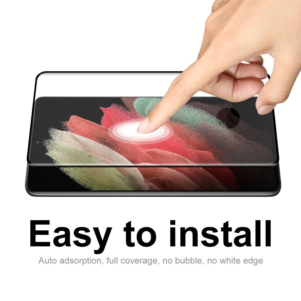 ENKAY HAT PRINCE 5Pcs/Set 0.26mm Full Coverage Full Glue 9H Hardness HD Clear 3D Curved Edge Hot Bending Tempered Glass Screen Protector for Samsung Galaxy S21 Ultra 5G (Support for Fingerprint Unlocking) - 5