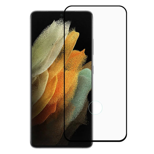 Support for Fingerprint Unlocking Full Glue Full Coverage Super Clear 3D Curved Tempered Glass Film for Samsung Galaxy S21 Ultra 5G - 1
