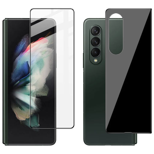IMAK Shockproof Anti-dust Quality Front + Back HD Tempered Glass Screen Protector Set for Samsung Galaxy Z Fold3 5G - 1