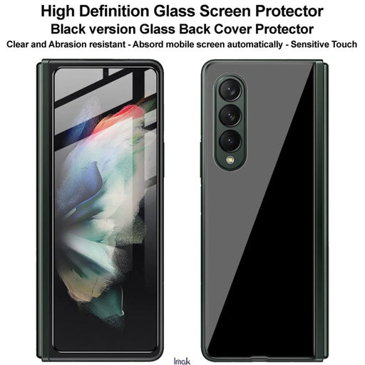 IMAK Shockproof Anti-dust Quality Front + Back HD Tempered Glass Screen Protector Set for Samsung Galaxy Z Fold3 5G - 2