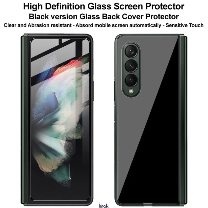 IMAK Shockproof Anti-dust Quality Front + Back HD Tempered Glass Screen Protector Set for Samsung Galaxy Z Fold3 5G - 2