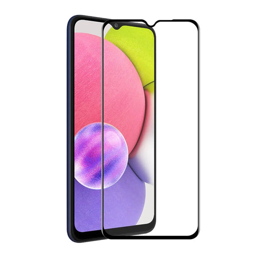 ENKAY HAT PRINCE Full Coverage Full Glue 6D Silk Printing Tempered Glass Screen Protector for Samsung Galaxy A03s (166.5mm) - 1