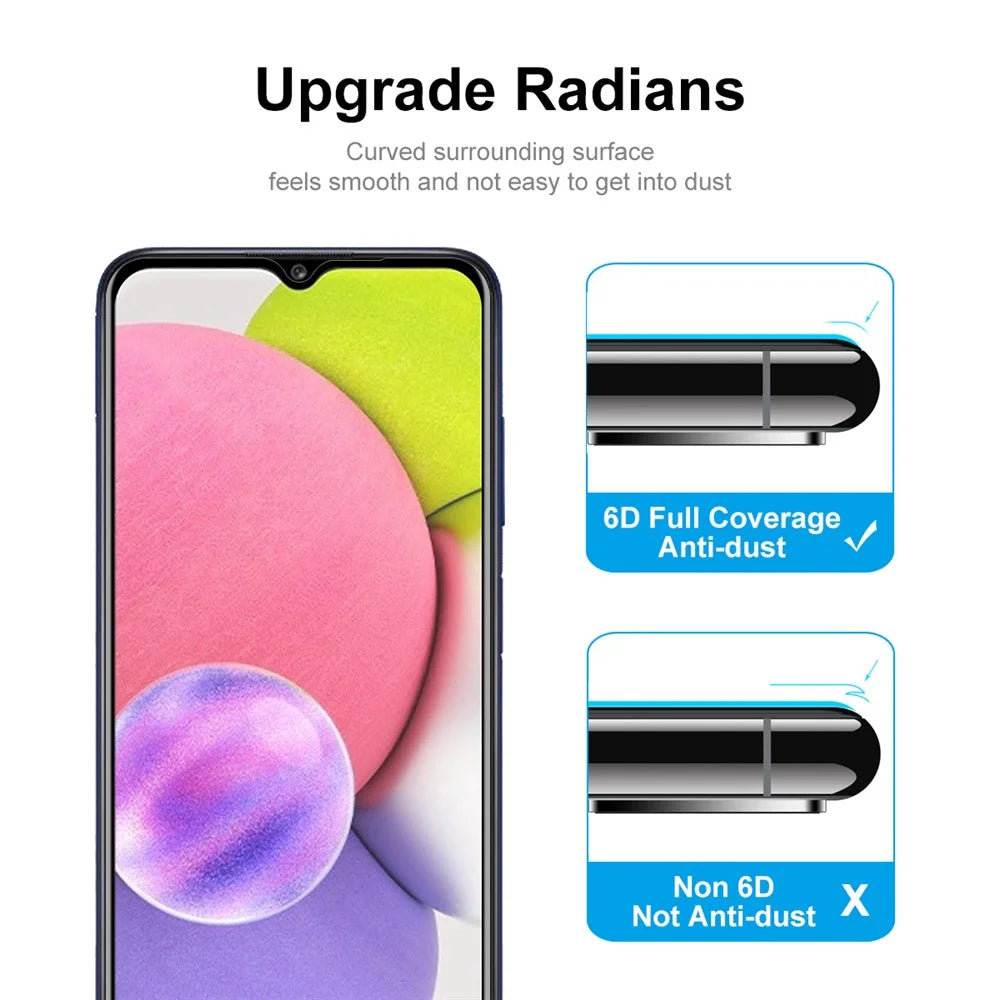 ENKAY HAT PRINCE Full Coverage Full Glue 6D Silk Printing Tempered Glass Screen Protector for Samsung Galaxy A03s (166.5mm) - 4