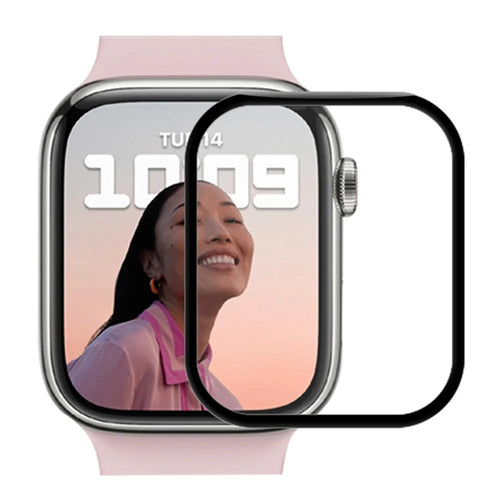 MOCOLO 3D Curved Anti-explosion Full Coverage Tempered Glass Screen Protector for Apple Watch Series 9 / 8 / 7 45mm - 1