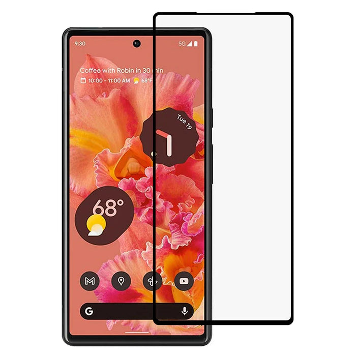 Full Coverage Silk Printing Screen Protector Full Glue Tempered Glass Film for Google Pixel 6 - 1