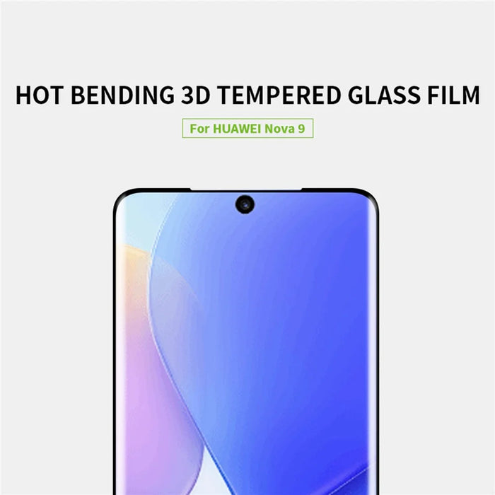 MOFI Hot Bending 3D Curved Full Glue Tempered Glass Full Screen Protector Film for Huawei nova 9 - 3