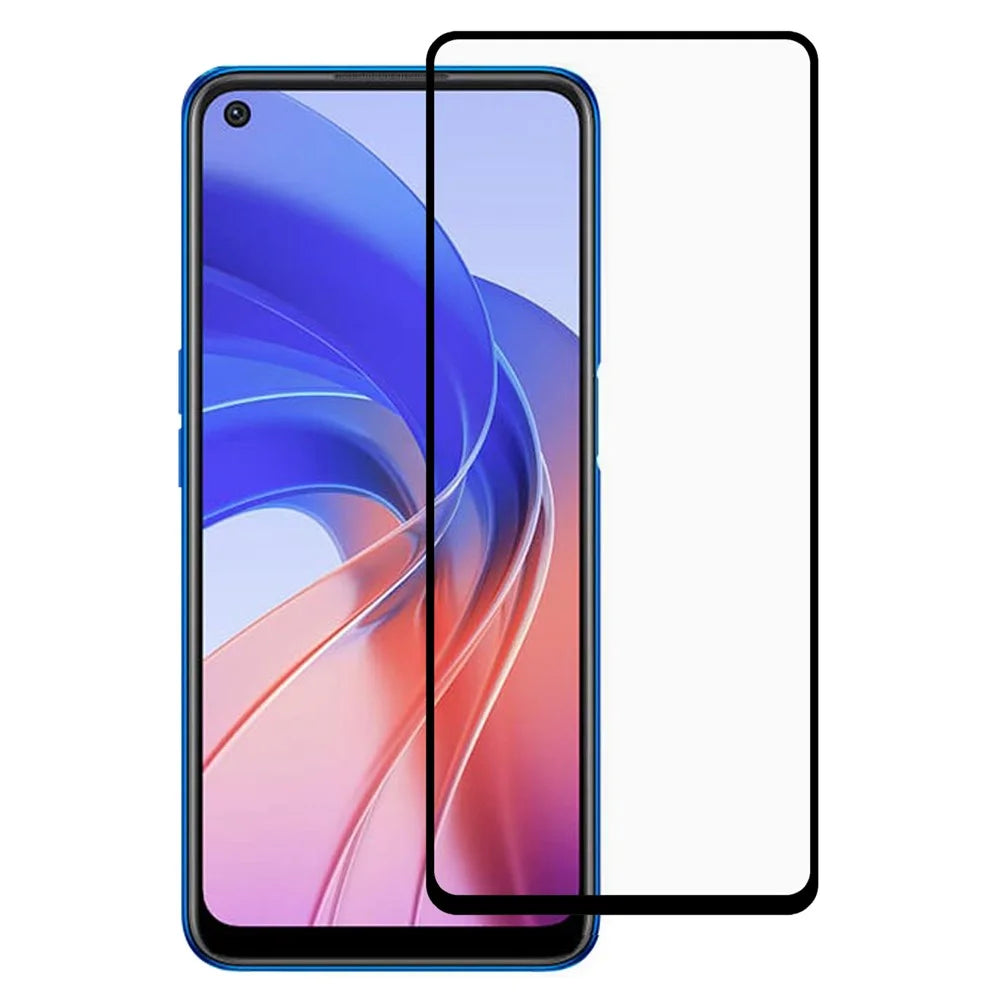 HD Clear Full Coverage Full Glue Secondary Hardening Silk Printing 9D Shatterproof Tempered Glass Film for Oppo A55 4G - 1