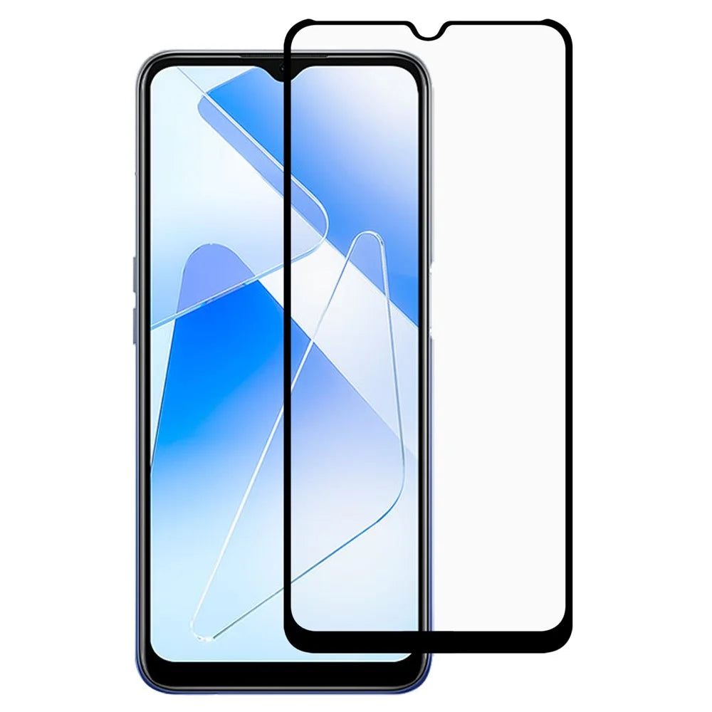 Full Screen Full Glue Solid Defense Silk Printing 9D Anti-explosion HD Clear Tempered Glass Film for Oppo A55 5G - 1