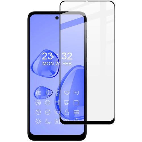 IMAK Pro+ Series Abrasion-resistant Anti-stains Ultra Clear Full Coverage Full Glue 9H AGC Glass Tempered Glass Film for Motorola Moto E40 - 1