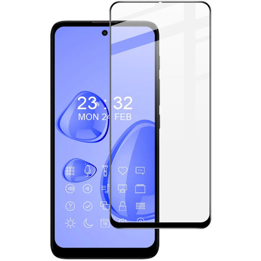 IMAK Pro+ Series Abrasion-resistant Anti-stains Ultra Clear Full Coverage Full Glue 9H AGC Glass Tempered Glass Film for Motorola Moto E40 - 1