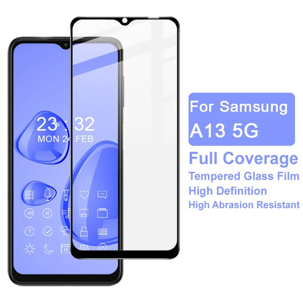 IMAK Pro+ Series HD Clarity 9H Full Cover Full Glue Sensitive Response Tempered Glass Screen Protector for Samsung Galaxy A13 5G - 3