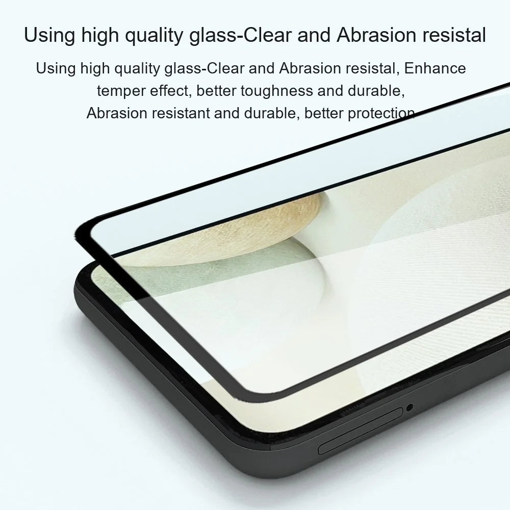 AMORUS Full Cover Full Glue 9H Hardness Secondary Hardening Silk Printing Tempered Glass Film for Samsung Galaxy M52 5G - Black - 4
