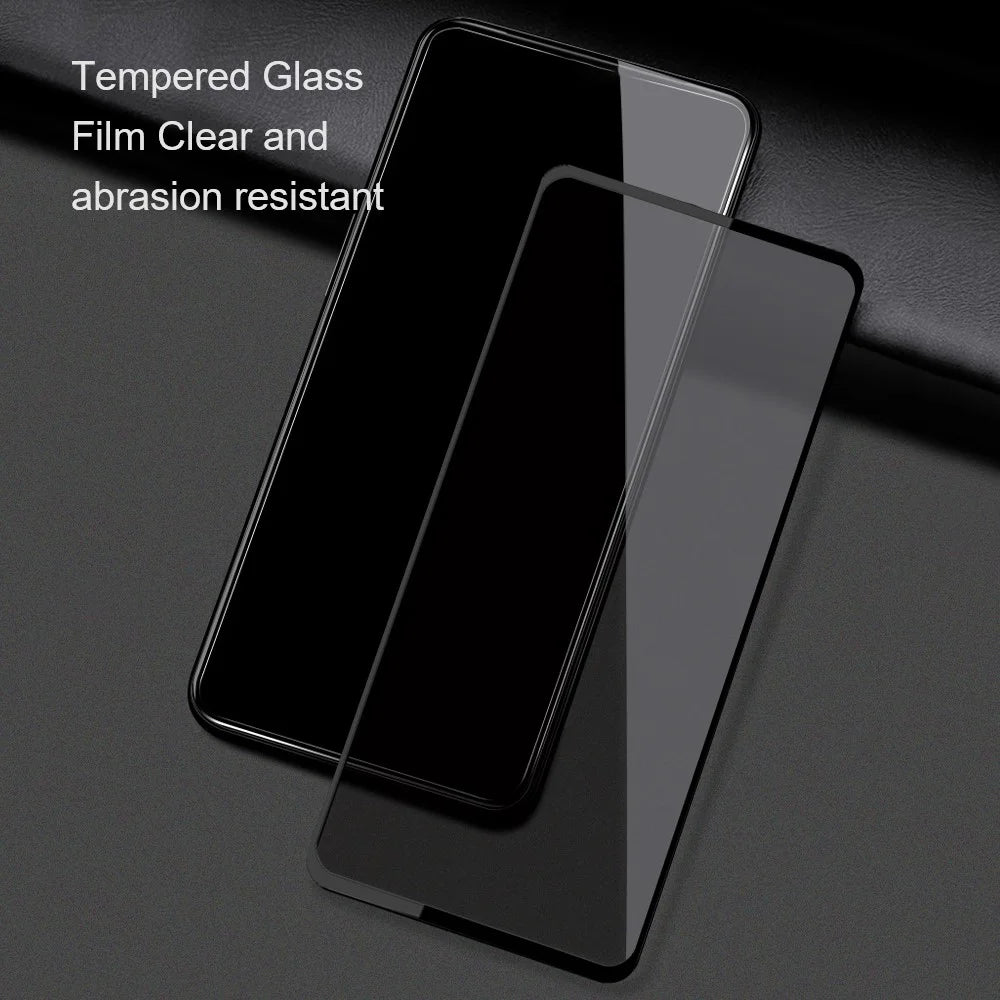 AMORUS Full Cover Full Glue 9H Hardness Secondary Hardening Silk Printing Tempered Glass Film for Samsung Galaxy M52 5G - Black - 6