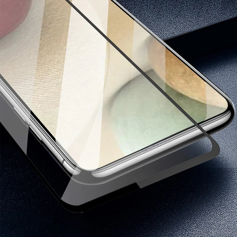 AMORUS Full Cover Full Glue 9H Hardness Secondary Hardening Silk Printing Tempered Glass Film for Samsung Galaxy M52 5G - Black - 7