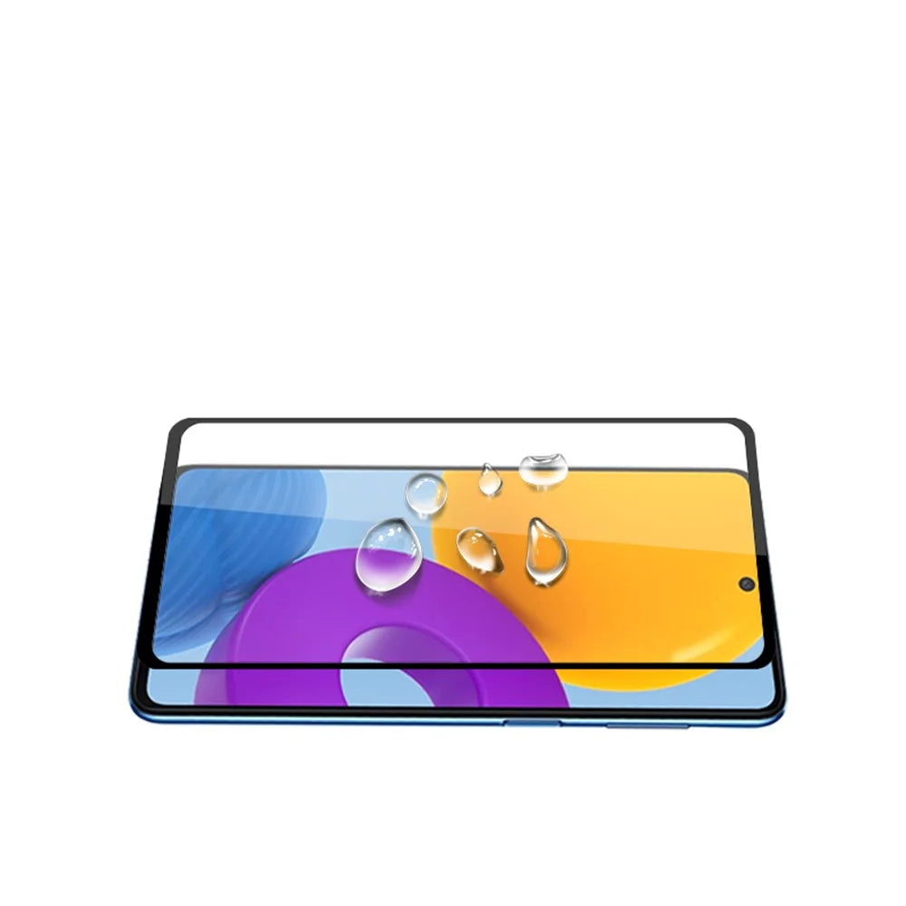 MOCOLO Silk Print Full Glue Full Coverage Ultra Clear Tempered Glass Screen Film for Samsung Galaxy M52 5G - Black - 3
