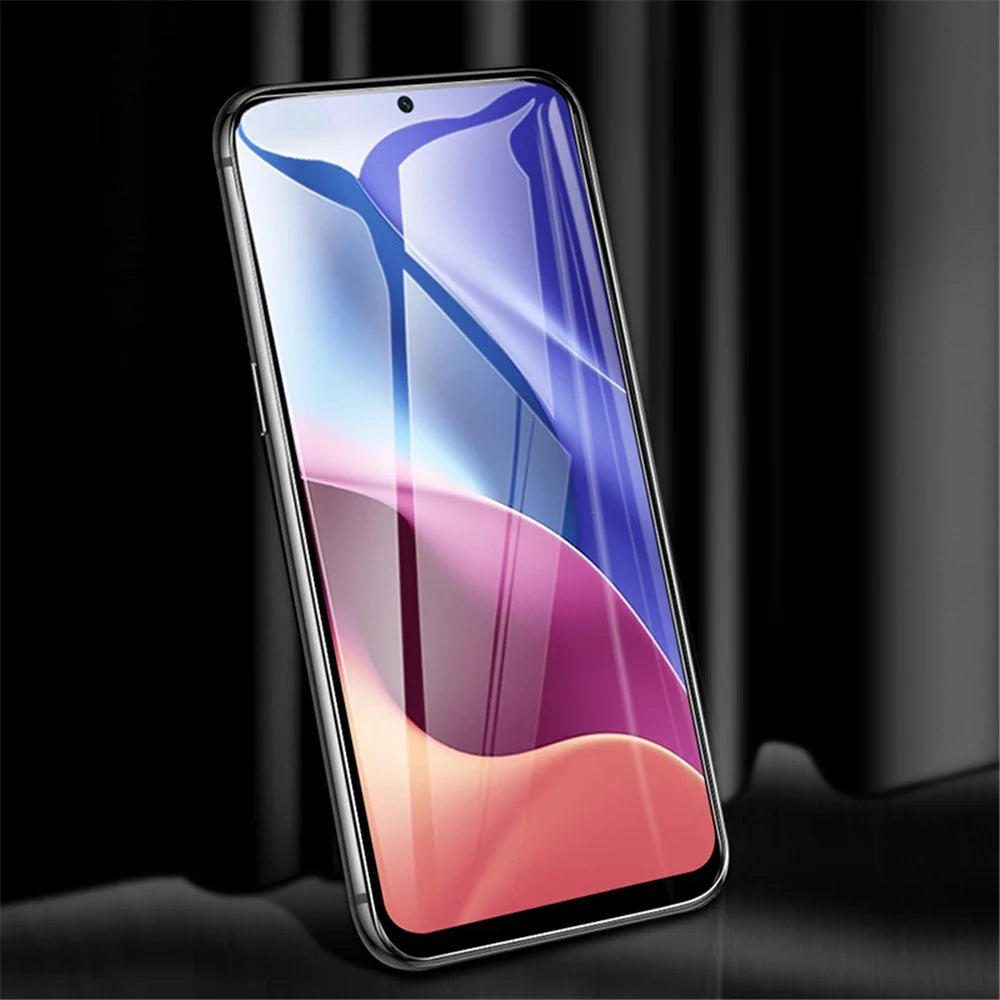 MOCOLO Silk Print Full Glue Full Coverage Ultra Clear Tempered Glass Screen Film for Samsung Galaxy M52 5G - Black - 5