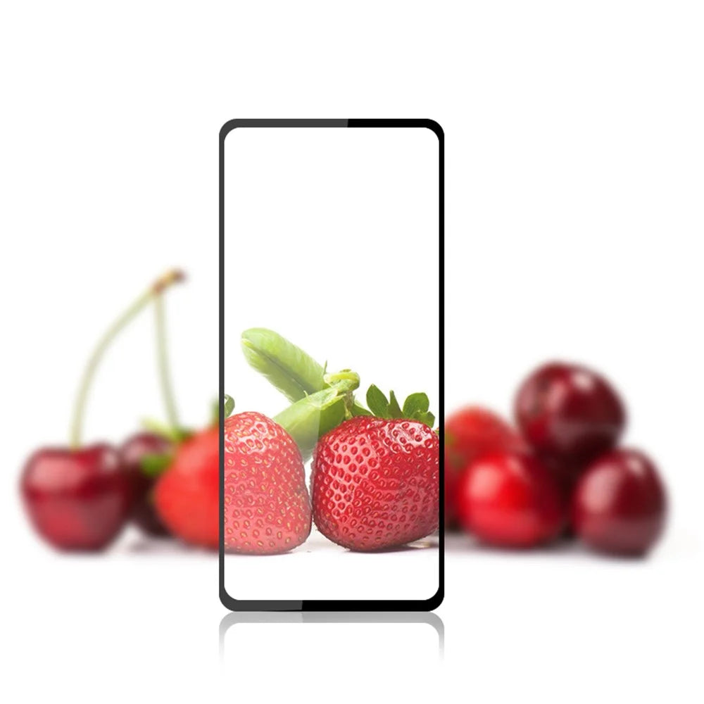 MOCOLO Silk Print Full Glue Full Coverage Ultra Clear Tempered Glass Screen Film for Samsung Galaxy M52 5G - Black - 6