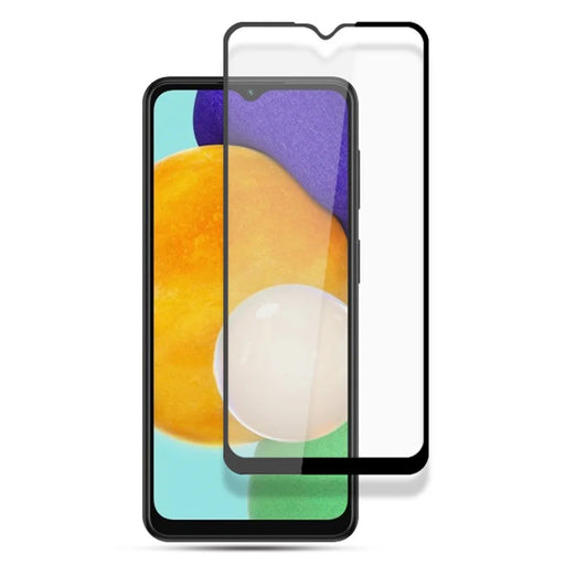 MOCOLO Silk Print Full Glue Arc Design Waterproof Ultra Clear Tempered Glass Full Coverage Screen Protector for Samsung Galaxy A13 5G - Black - 1