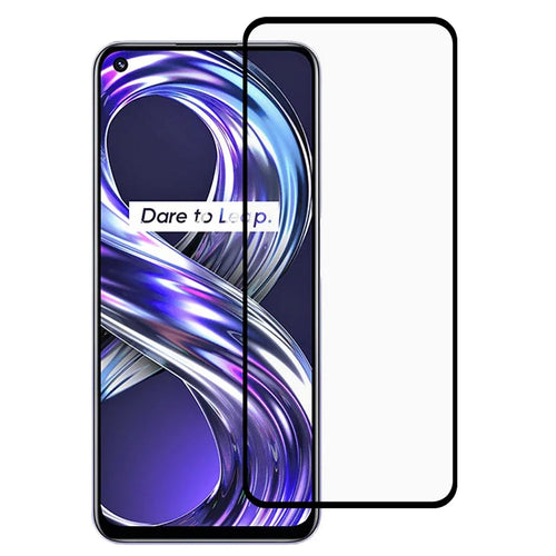 Complete Covering Full Glue Silk Printing HD Clear Tempered Glass Screen Protector for Realme 8i/Narzo 50 4G - 1