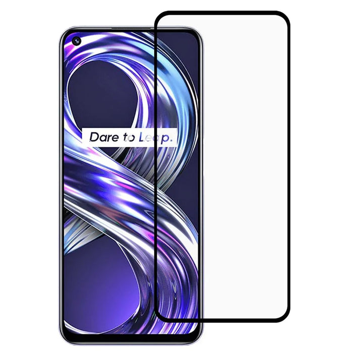 Complete Covering Full Glue Silk Printing HD Clear Tempered Glass Screen Protector for Realme 8i/Narzo 50 4G - 1