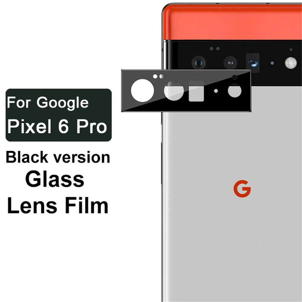 IMAK Scratch-Resistant HD Tempered Glass Film Camera Cover Lens Protector (Black Version) for Google Pixel 6 Pro - 2
