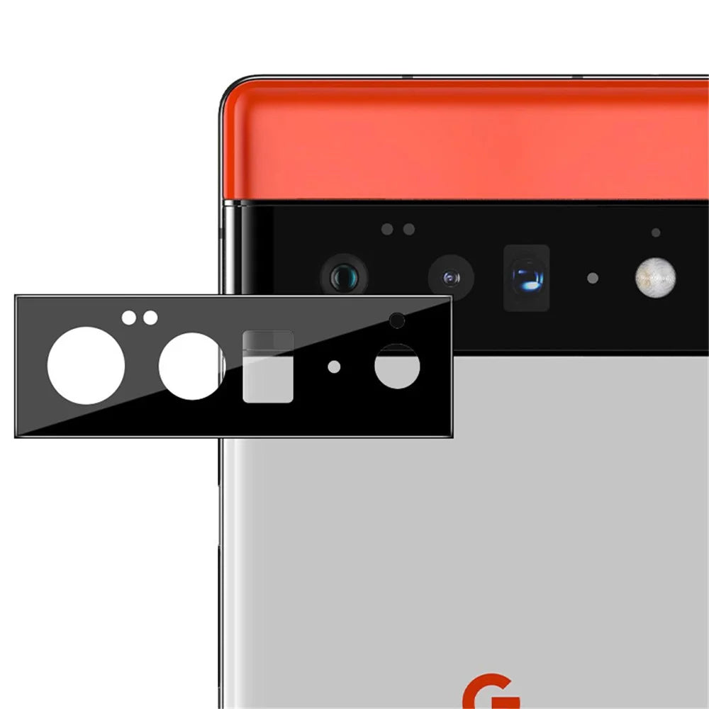 IMAK Scratch-Resistant HD Tempered Glass Film Camera Cover Lens Protector (Black Version) for Google Pixel 6 Pro - 3