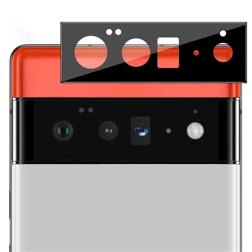 IMAK Scratch-Resistant HD Tempered Glass Film Camera Cover Lens Protector (Black Version) for Google Pixel 6 Pro - 4