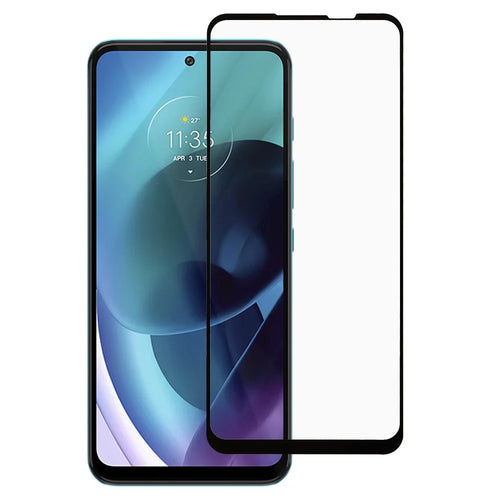 Bubble-free Explosion-proof Full Glue Silk Printing Full Screen Tempered Glass Protective Film for Motorola Moto G31 4G/G41 4G - 1