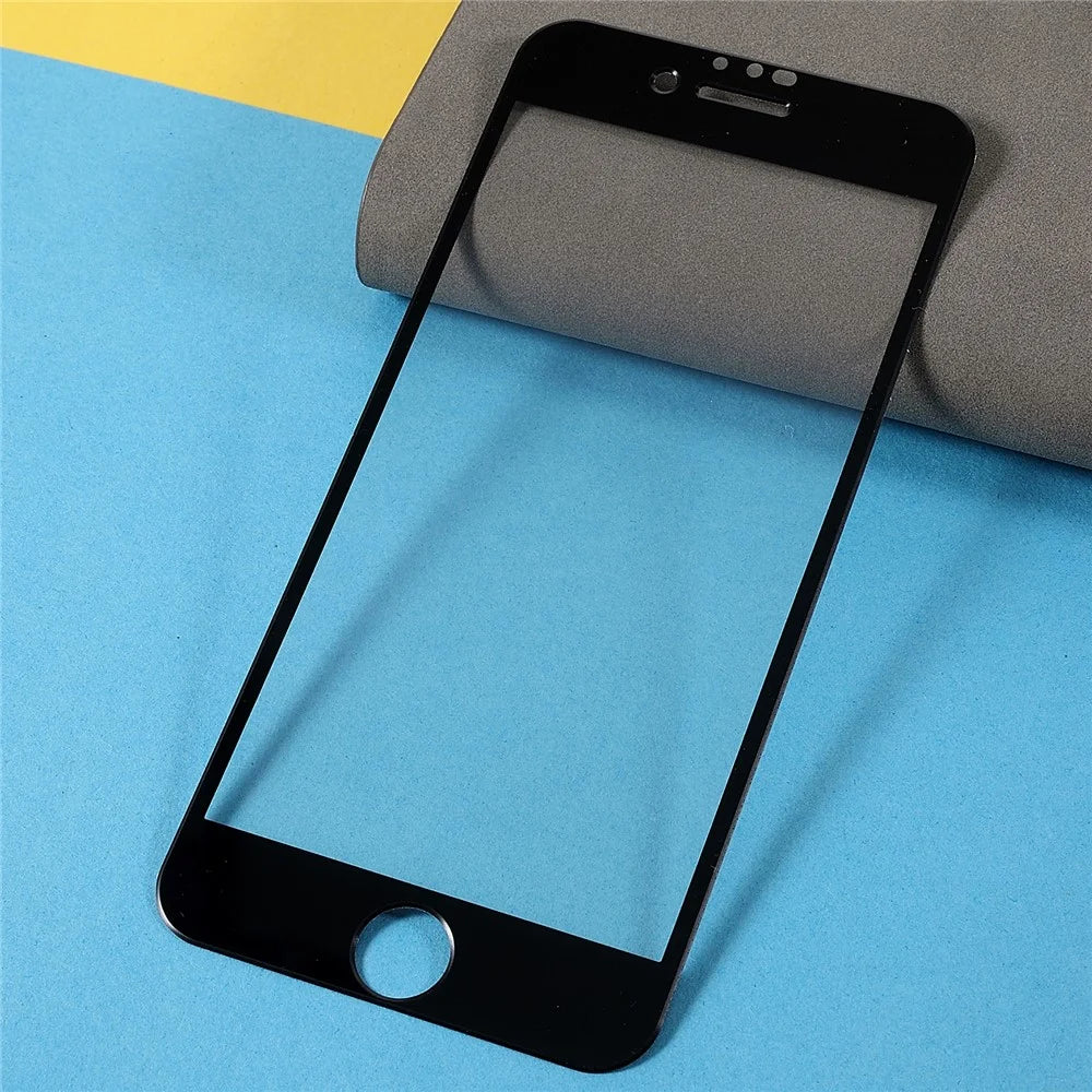 RURIHAI Full Coverage Film Clear Soft PMMA Anti-fingerprint Full Glue Screen Protector for iPhone SE (2022)/SE (2020)/8/7 - Black - 4