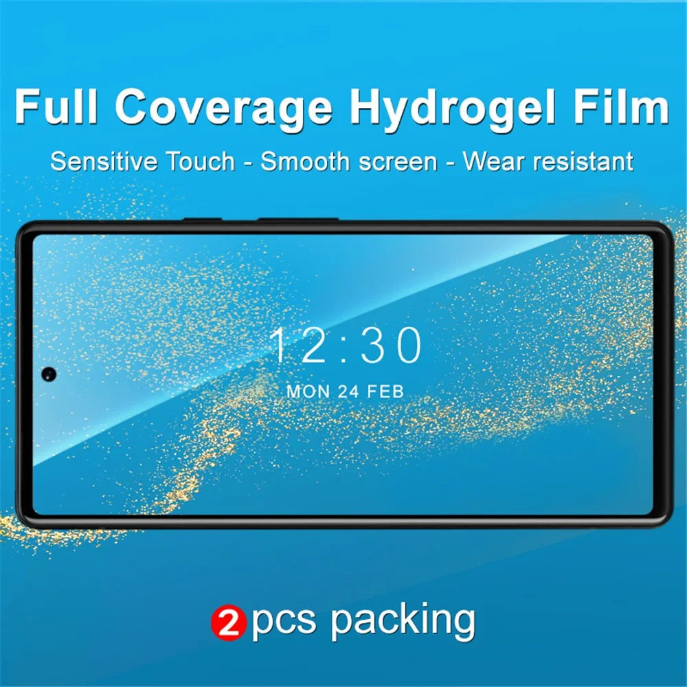 IMAK 2Pcs/Set Hydrogel Film III Full Coverage Transparent Soft TPU Protective Screen Protector for Google Pixel 6 - 5
