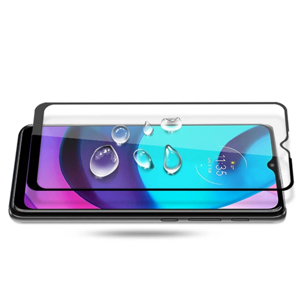 MOCOLO HD Explosion-proof Full Cover Anti-oil Full Glue Silk Printing Tempered Glass Screen Film for Motorola Moto E20 - Black - 4