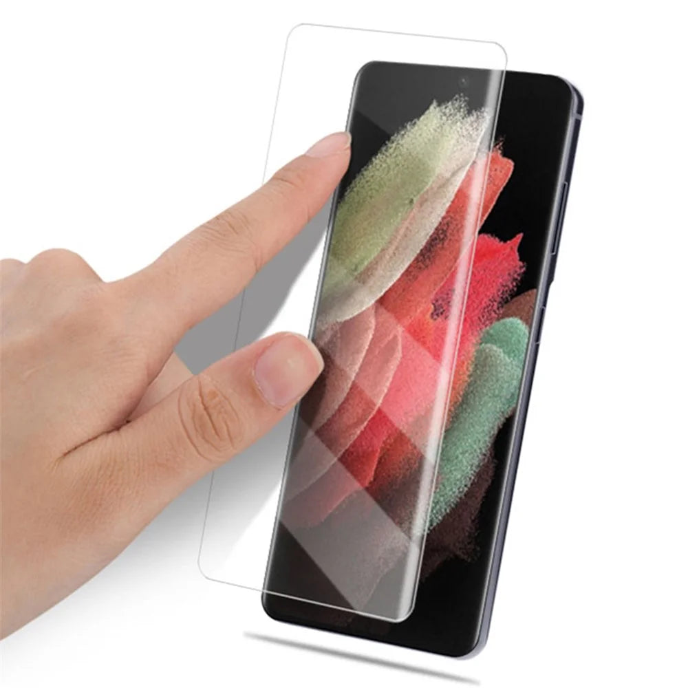 MOCOLO Ultra Clear Anti-scratch Full Coverage 3D Curved UV Tempered Glass Film Screen Protector for Samsung Galaxy S22 Ultra 5G - 3