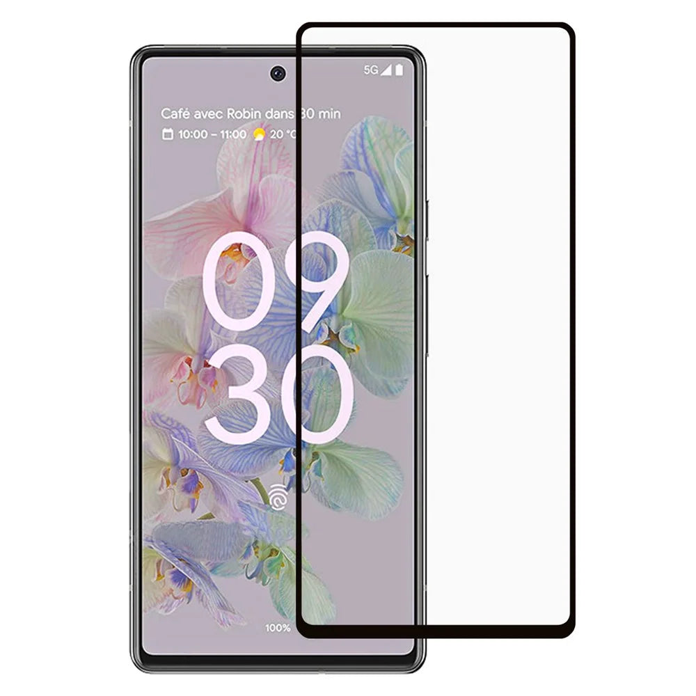 HD Clear Silk Printing Full Screen Covering Full Glue Anti-scratch Tempered Glass Film for Google Pixel 6a - 1