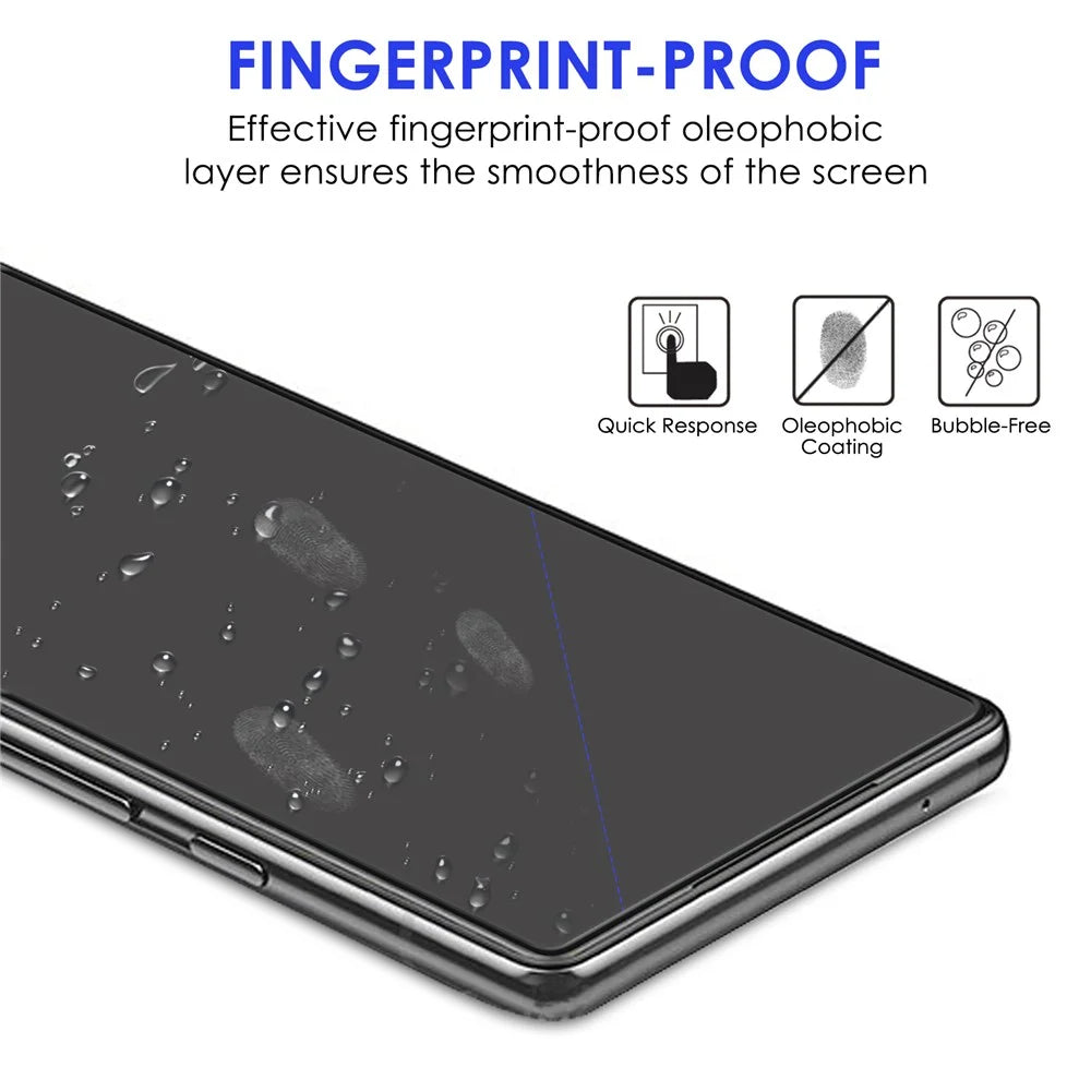 For Google Pixel 6a Hard Anti-fingerprint AGC Glass HD Clear Screen Protector Full Coverage Full Glue Black Edge Tempered Glass Screen Film - 2