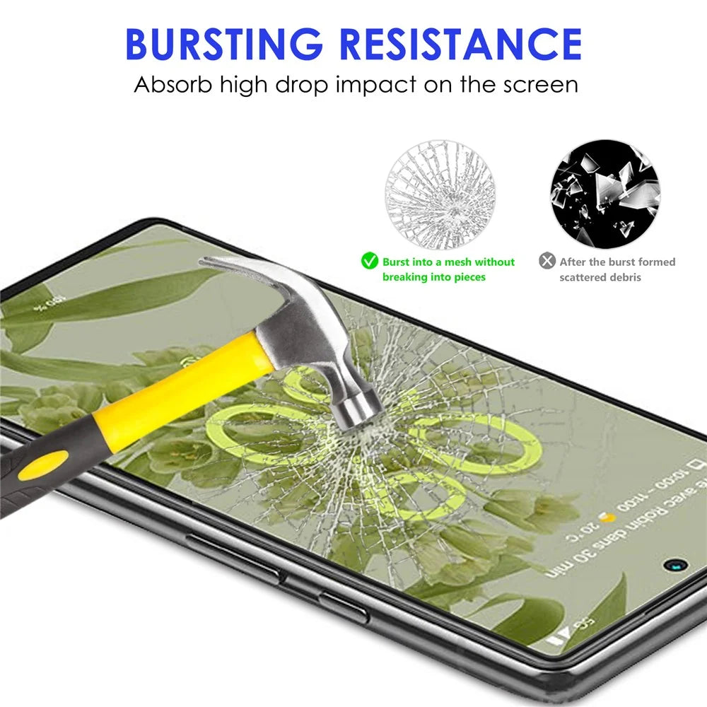 For Google Pixel 6a Hard Anti-fingerprint AGC Glass HD Clear Screen Protector Full Coverage Full Glue Black Edge Tempered Glass Screen Film - 3