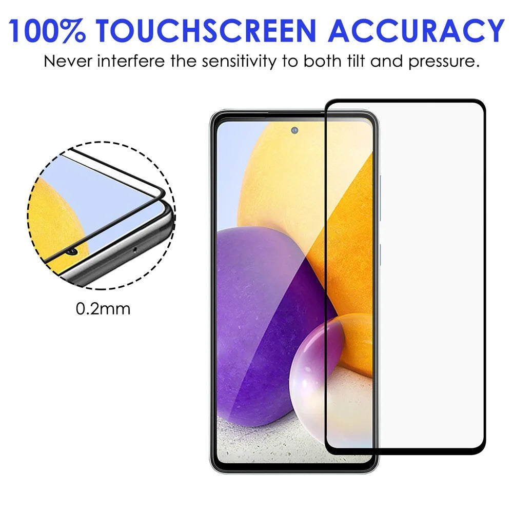 For Samsung Galaxy A53 5G Full Screen Coverage Full Glue AGC Tempered Glass Film Black Edge Glass Screen Protector - 5