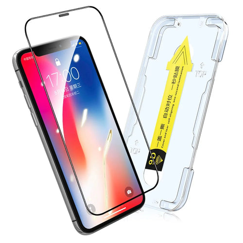 HAT PRINCE Anti-fingerprint Arc Edge Full Screen Coverage Full Glue Tempered Glass Film Screen Protector with Easy Installation Tool for iPhone 11 / iPhone XR 6.1 inch - 1