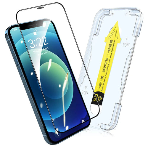 HAT PRINCE Full Glue Ultra Clear Tempered Glass Film Full Screen Protector with Easy Installation Tool for iPhone 12 Pro Max 6.7 inch - 1