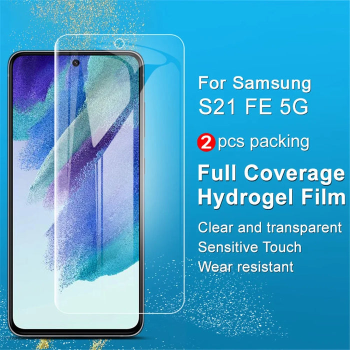 IMAK 2Pcs/Set Hydrogel Film III Ultra Clear Full Coverage TPU Soft Screen Protector Film for Samsung Galaxy S21 FE 5G - 2