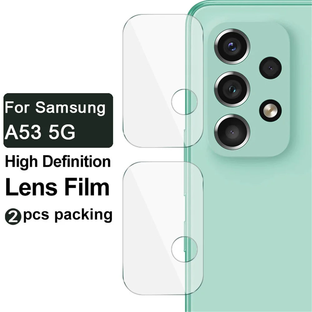 IMAK 2Pcs/Set Thin HD Clear Wear-resistant Camera Tempered Glass Lens Screen Protector for Samsung Galaxy A53 5G/A33 5G/A73 5G - 2