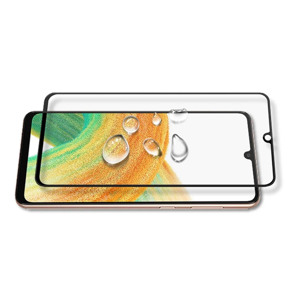 MOCOLO HD Clear Full Covering Full Glue Silk Printing Tempered Glass Screen Film for Samsung Galaxy A33 5G - Black - 4