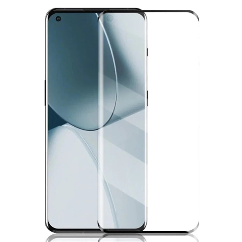 AMORUS HD Clarity Full Glue 3D Curved Full Covering Tempered Glass Screen Protector for OnePlus 9 Pro/10 Pro - Black - 1