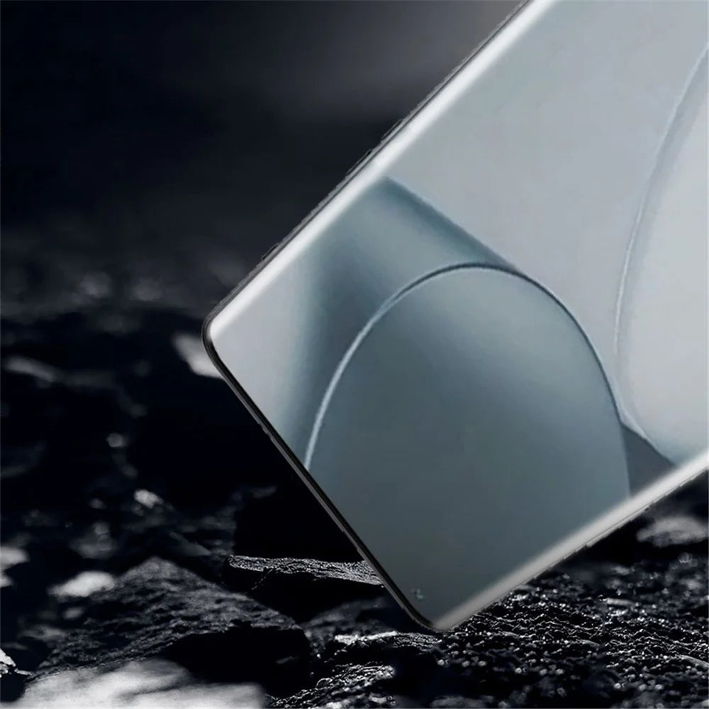 AMORUS HD Clarity Full Glue 3D Curved Full Covering Tempered Glass Screen Protector for OnePlus 9 Pro/10 Pro - Black - 4
