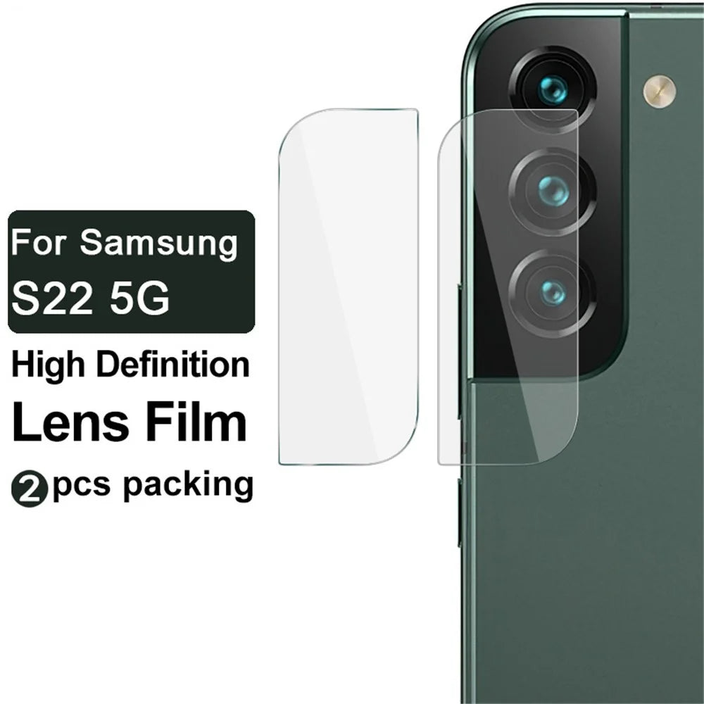 IMAK 2Pcs / Set Camera Lens Protector for Samsung Galaxy S22 5G / S22+ 5G, Ultra Clear Tempered Glass Anti-Scratch Protective Lens Film - 2