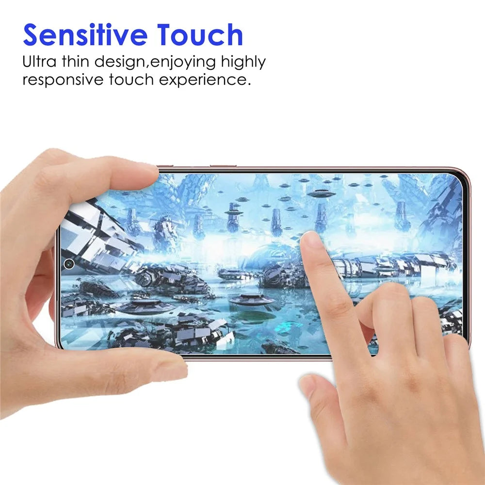 Anti-fingerprint Clear AGC Glass Full Cover Full Glue Tempered Glass Screen Protector [0.1mm Thickness, Support Fingerprint Unlock] for Samsung Galaxy S22 5G / S23 - 6