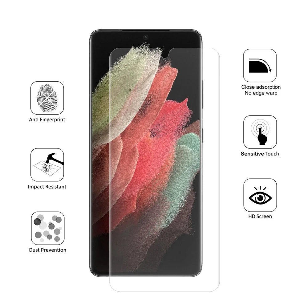 ENKAY HAT PRINCE for Samsung Galaxy S22 Ultra 5G Hydrogel Film High Sensitivity Soft TPE+PET+TPU Full Glue Transparent Protective Screen Protector - 2