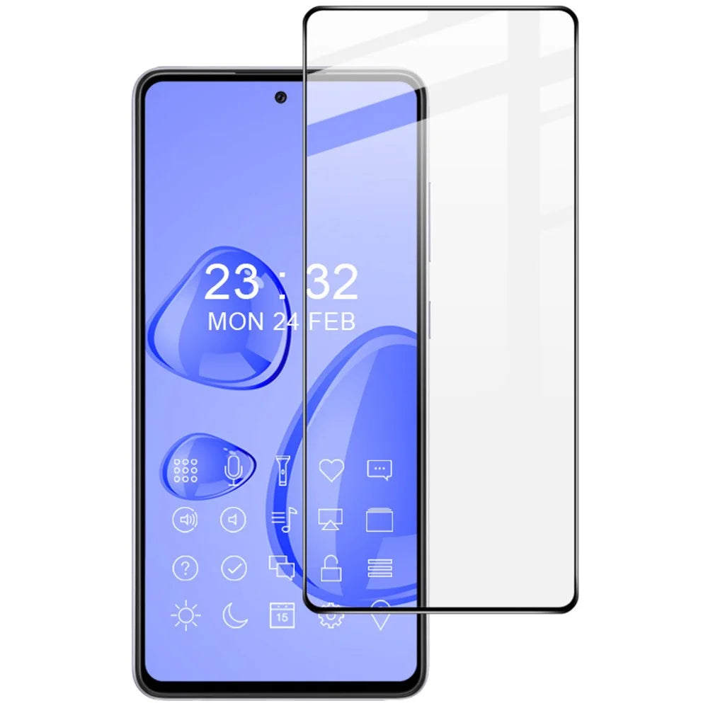 IMAK Pro+ Series Ultra HD Full Screen Full Glue Tempered Glass 9H Scratch Resistant Film for Samsung Galaxy A73 5G - 1